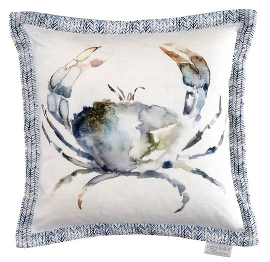 Voyage Maison - Riviera - Crab Cushion - Slate
